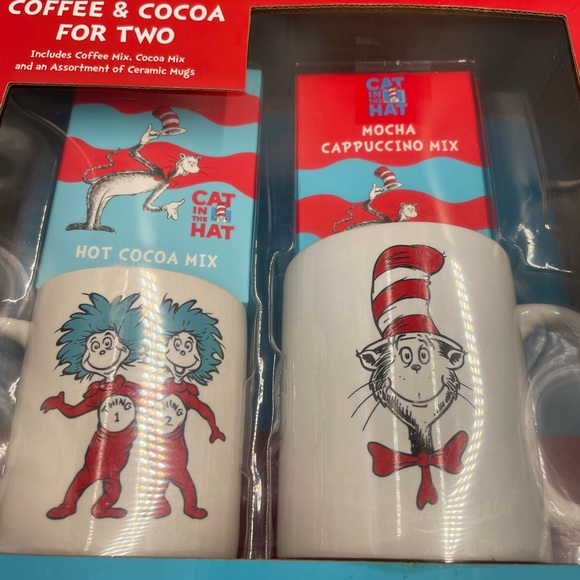 The Cat In The Hat Coffee Mugs New In Box - Picture 3 of 4